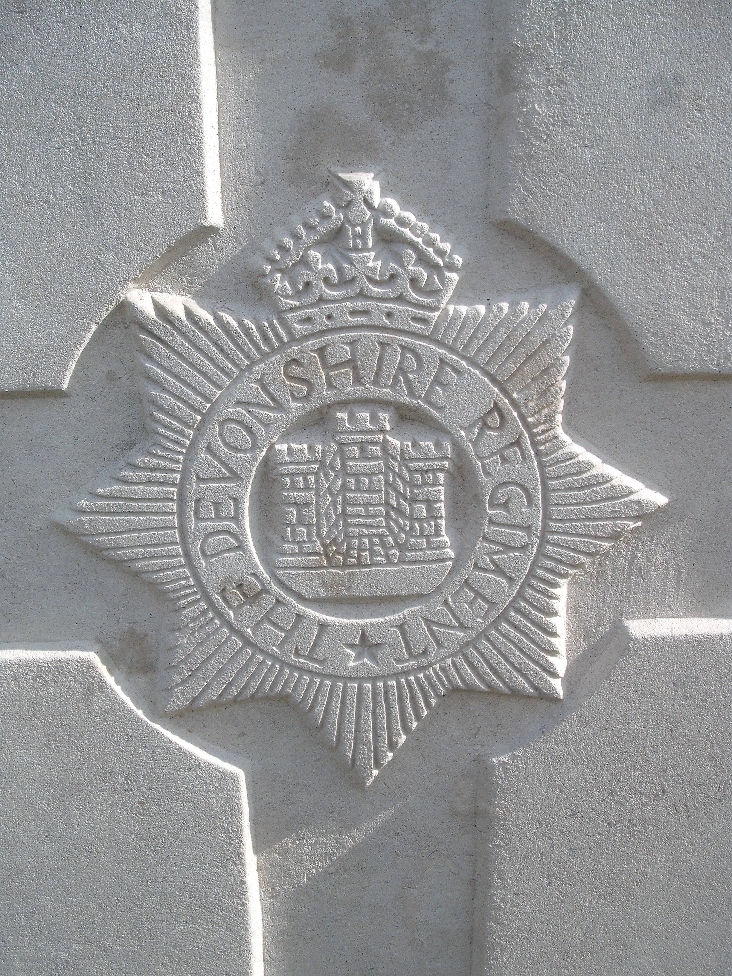 Cap badge of the Devonshire Regiment