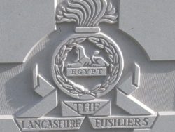 Cap badge of the Lancashire Fusiliers