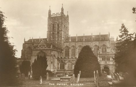 The Priory Church of Ss Mary & Michael, Great Malvern from the north ca 1930