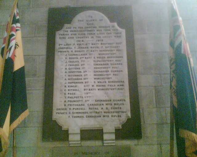 Cradley Great War Memorial