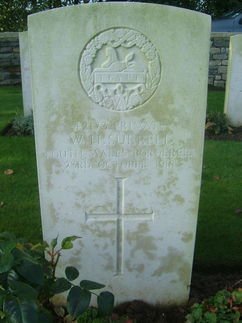 William Surrell's headstone