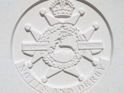 Capbadge of the Notts & Derby Regiment (Sherwood Foresters)