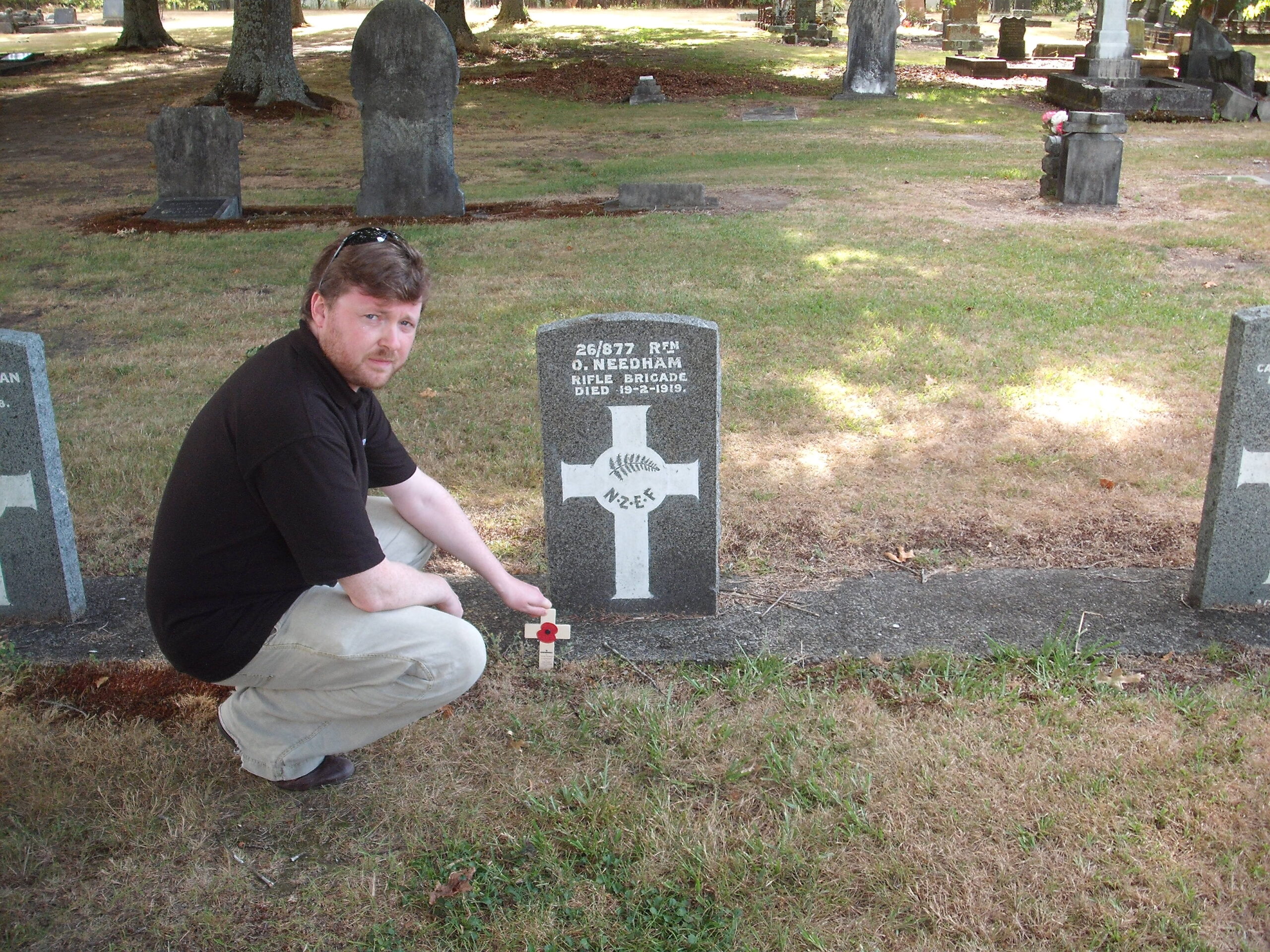 Oscar Needham's Grave at Rotorua Cemetery