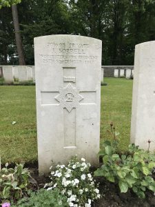 John Sorrell's grave at Buttes New Military Cemetery, Polygon Wood.